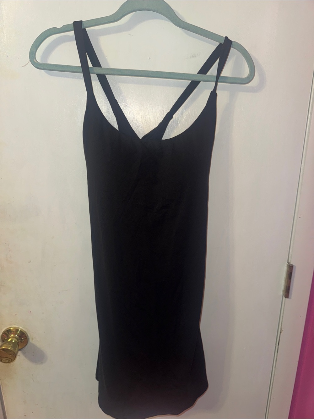 HALARA Black Dress with Crisscross back